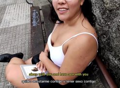 Girl in a skirt fucking a stranger for money
